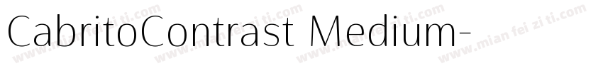 CabritoContrast Medium字体转换